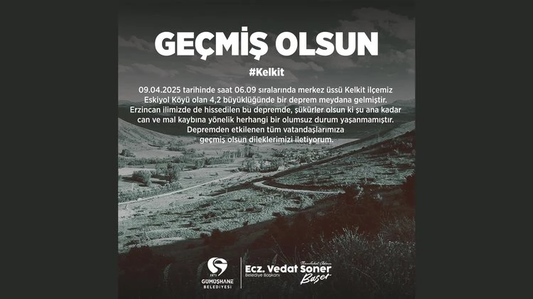 BAŞKANIMIZ, DEPREMDEN ETKİLENEN TÜM VATANDAŞLARIMIZA GEÇMİŞ OLSUN DİLEKLERİNDE BULUNDU