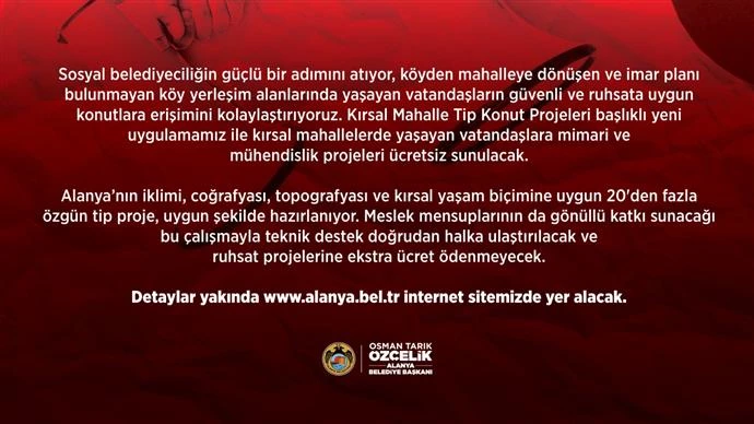 ALANYA’NIN KIRSAL MAHALLELERİNE ÖZGÜ 