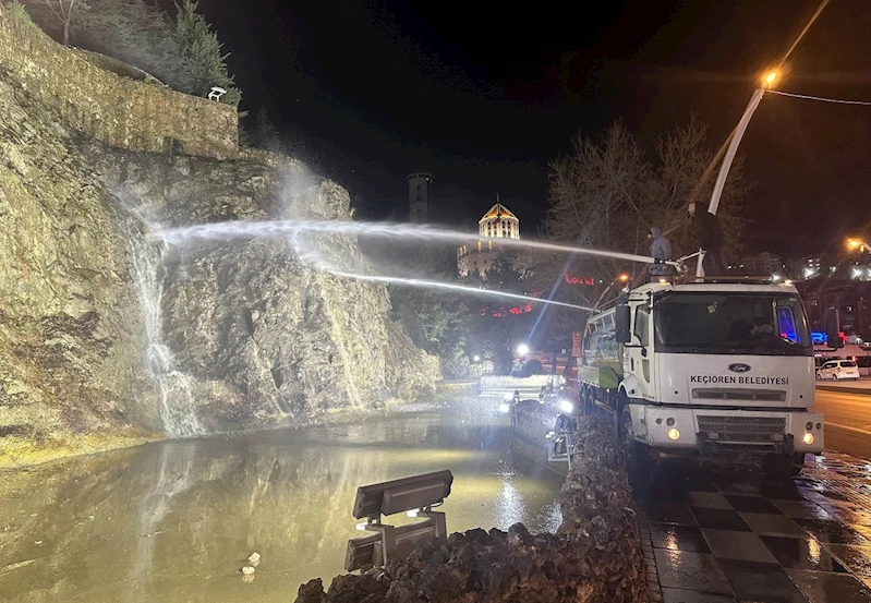 Büyük Keçiören Şelalesi’nde temizlik