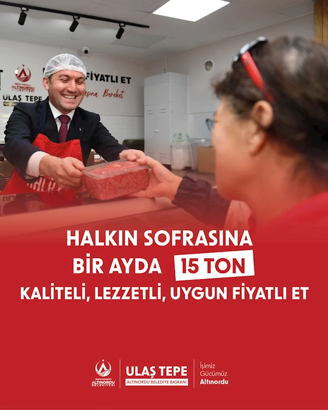 HALK ET’TE 1 AYDA 15 TON ET SATILDI