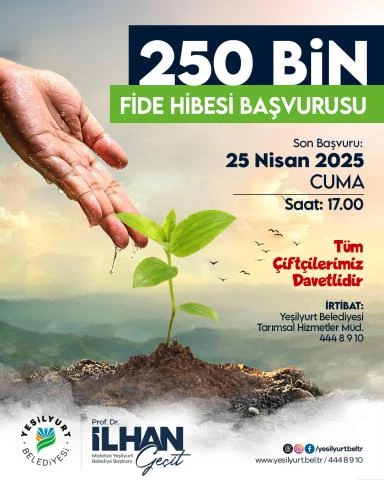 Yeşilyurt Belediyesi, Zirai Dondan Etkilenen Çiftçilere Ücretsiz 250 Bin Adet Sebze Fidesi Dağıtacak