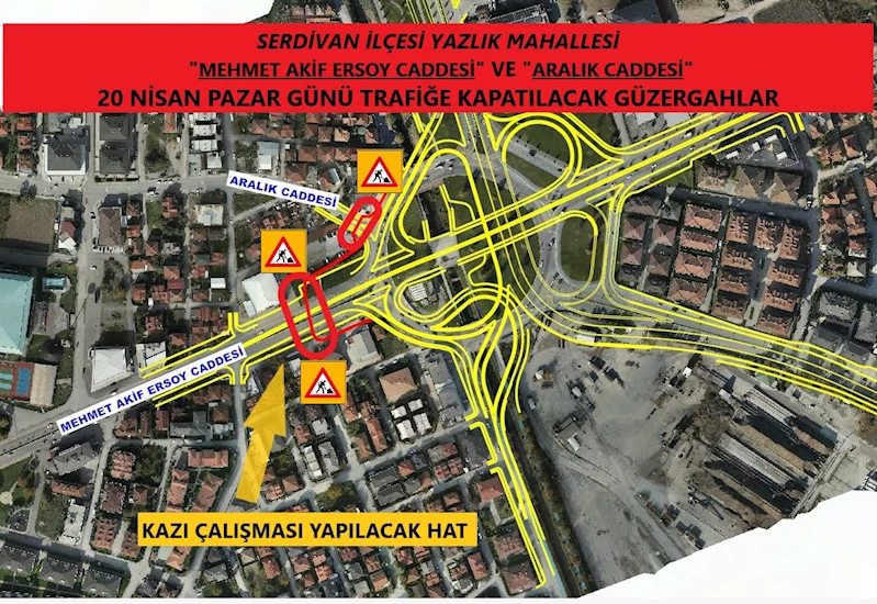 Büyükşehir o güzergâhı kullanacakları uyardı: Pazar günü altyapı çalışması yapılacak