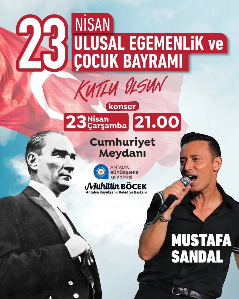 23 Nisan Antalya’da gökyüzünde ve meydanda kutlanacak