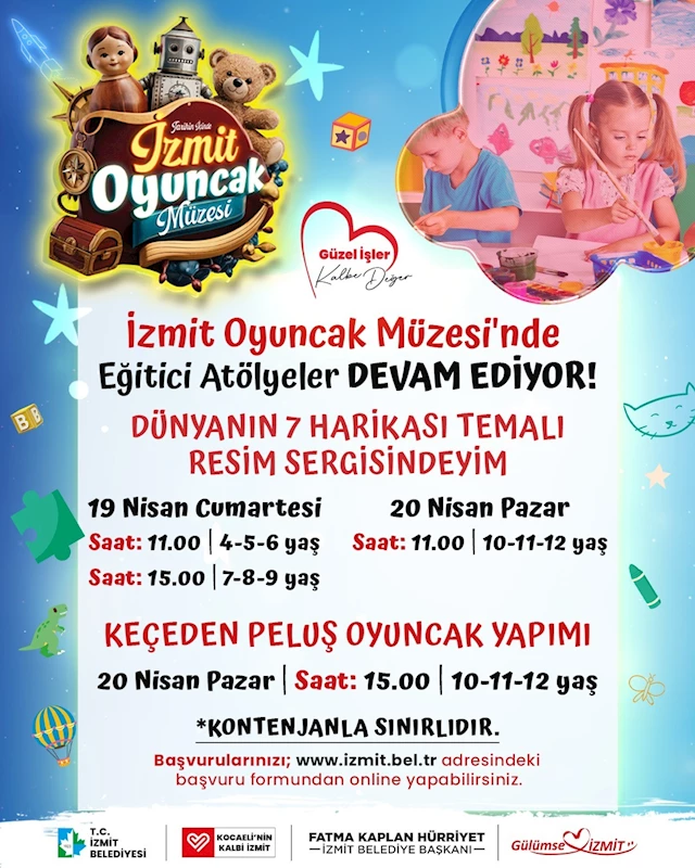 MİNİKLER OYUNCAK MÜZESİ ATÖLYELERİNDE BULUŞMAYA DEVAM EDİYOR