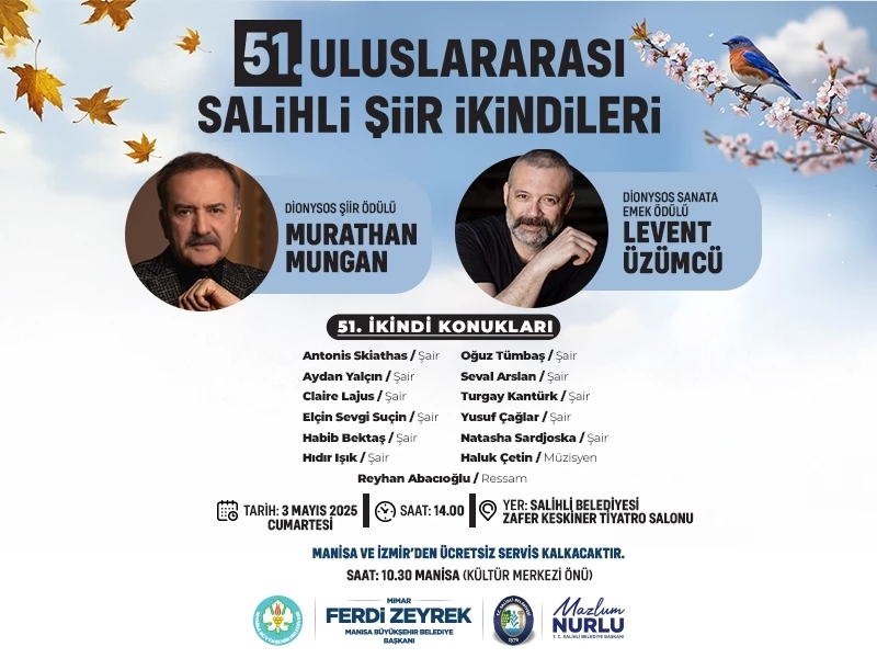 Uluslararası Salihli Şiir İkindileri Yeniden Hayat Buluyor