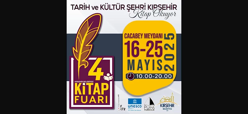 KIRŞEHİR BELEDİYESİ 4. KİTAP FUARI 16 MAYIS’TA BAŞLIYOR!