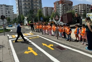 5 günde bin 43 öğrenciye trafik eğitimi verildi