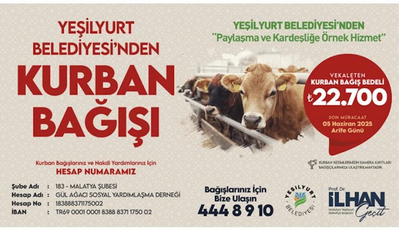 Yeşilyurt Belediyesi Yetim, Öksüz Ve İhtiyaç Sahipleri İçin ‘Kurban Bağış’ Hizmetini Başlattı