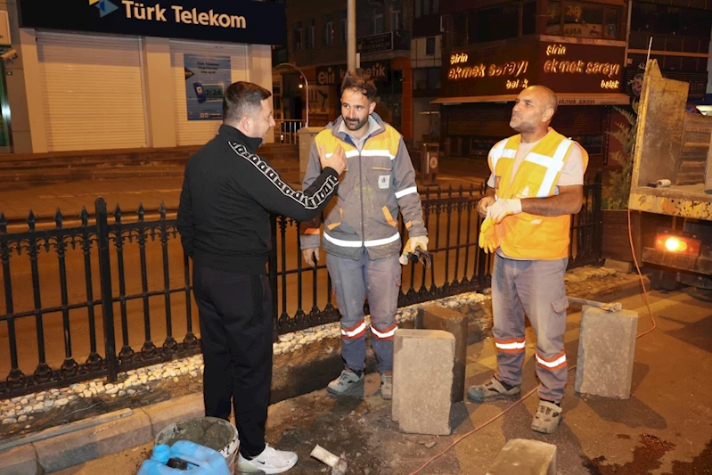 Belediye Başkanı Arı, Çalışmaları Yerinde İnceledi