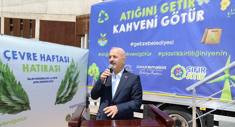 Gebze Belediyesi’nden Çevre Haftasına Özel Etkinlik: “Atığını Getir, Kahveni Götür”
