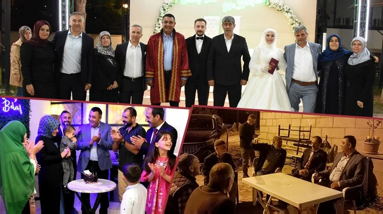 BAŞKANIMIZ, DÜĞÜN, DOĞUM GÜNÜ KUTLAMA MERASİMİ VE TAZİYE ZİYARETİNDE BULUNDU