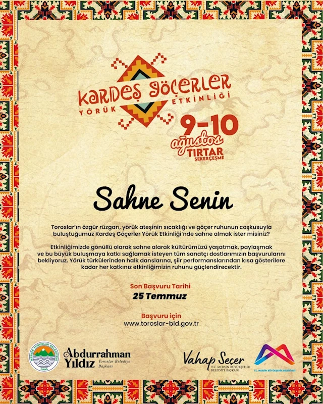 TOROSLAR’DA “KARDEŞ GÖÇERLER YÖRÜK ETKİNLİĞİ”NE GERİ SAYIM BAŞLADI