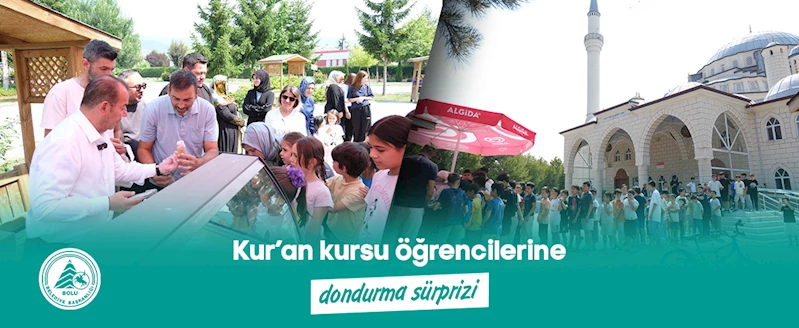 Kur’an kursu öğrencilerine dondurma sürprizi