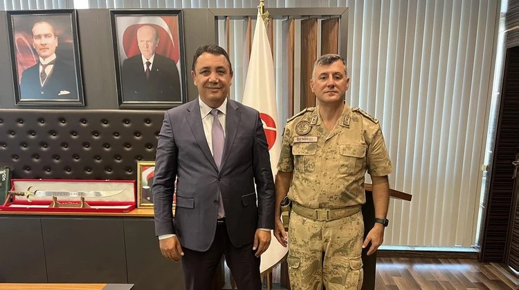 İL JANDARMA KOMUTANIMIZ ALBAY SERHAT DEMİRAL, BAŞKANIMIZA VEDA ZİYARETİNDE BULUNDU