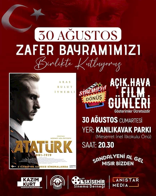 ODUNPAZARI’NDA AÇIK HAVA FİLMLERİYLE BAYRAM COŞKUSU