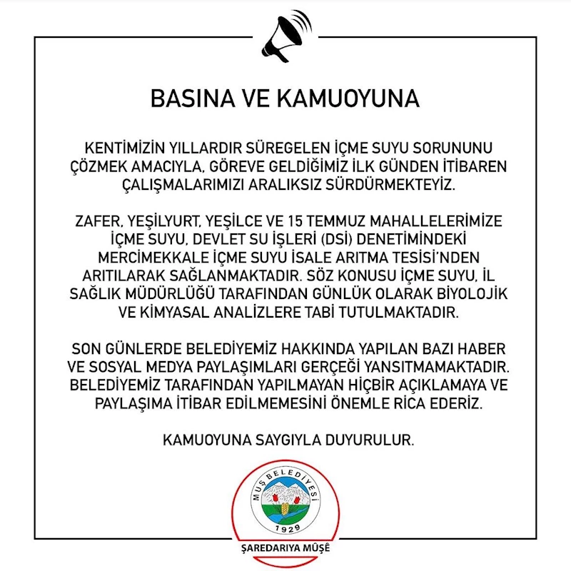 BASINA VE KAMUOYUNA