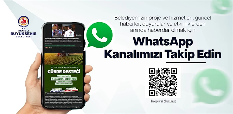 Denizli Büyükşehir Belediyesi’nin WhatsApp kanalını takip edin